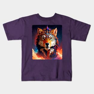 Celestial Doggon (Vintage Edge) - Trippy Psychedelic Art Kids T-Shirt